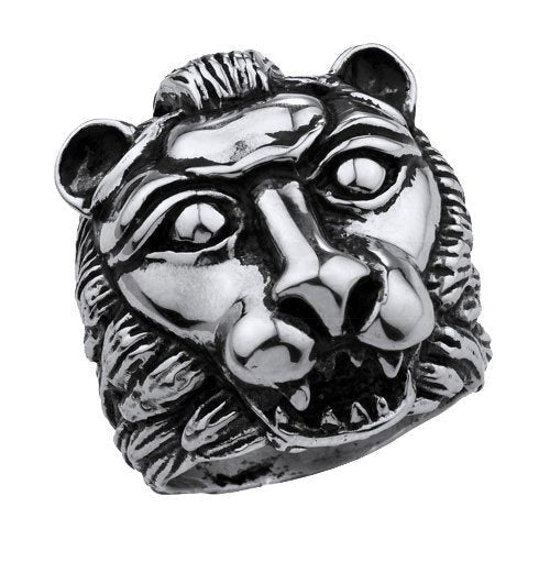 Big, Heavy and Solid Stainless Steel Lion Ring (#226)