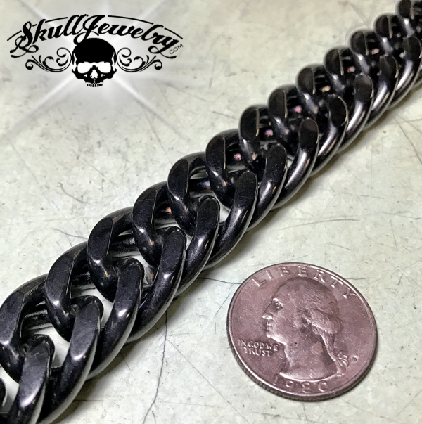 24" x 3/4" Thick Black Necklace