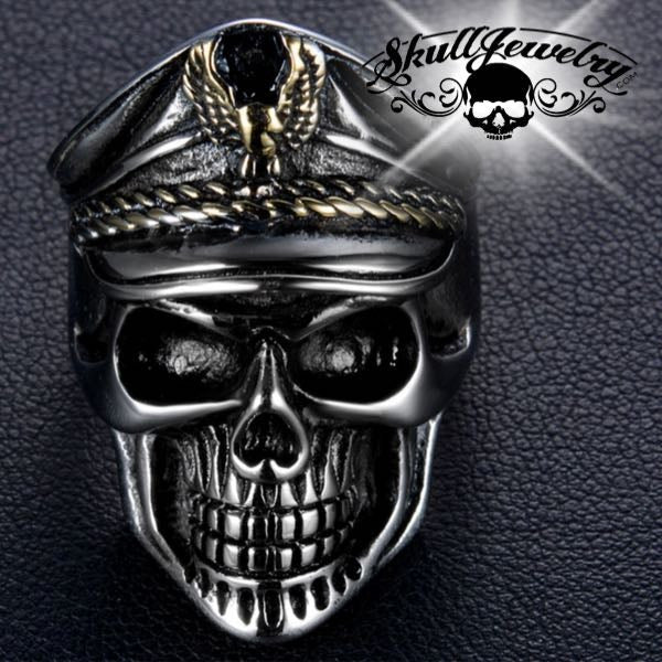'I'd Rather Die a Soldier Than a Coward' Skull Ring
