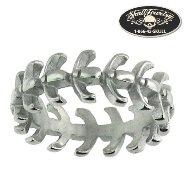 Stainless Steel Spine & Bones Ring