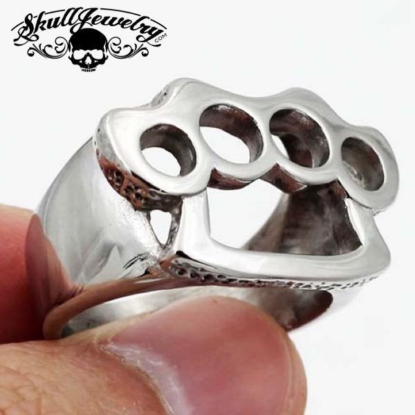 "Street Fighting Man" Stainless Steel Knuckles Ring (#456)