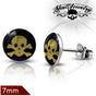 3-Tone Skull Crossbones Earrings (#e043)
