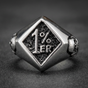 1%ER Biker Skull Ring (#301)