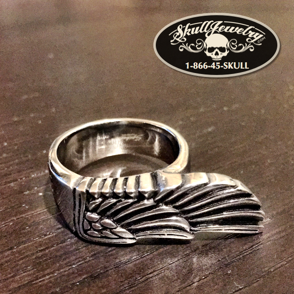 Egyptian Wing Stainless Steel Ring