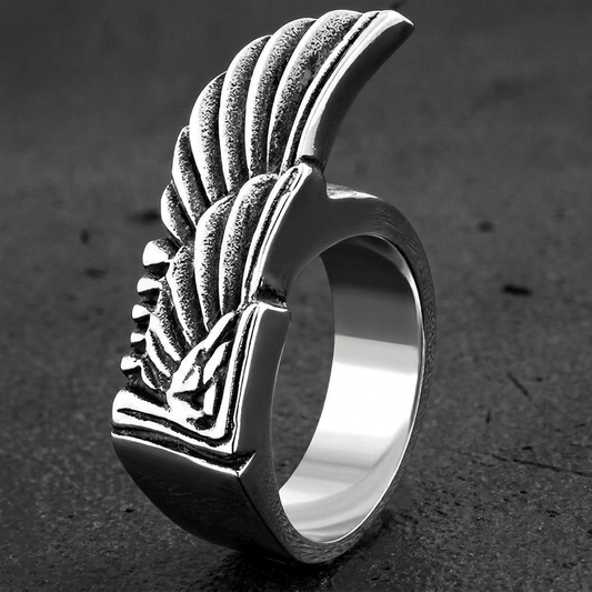 Egyptian Wing Stainless Steel Ring (#360)