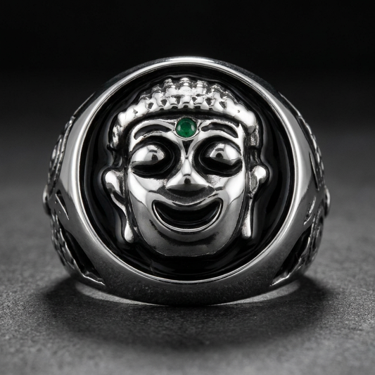 Laughing Buddha Stainless Steel Ring (#372)