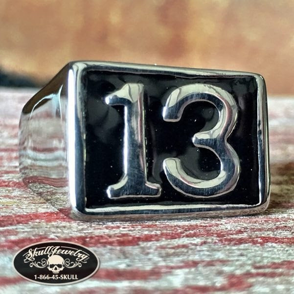 Vintage '13' Biker Ring