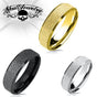 Sandblasted Stainless Steel Wedding Bands (3 colors)