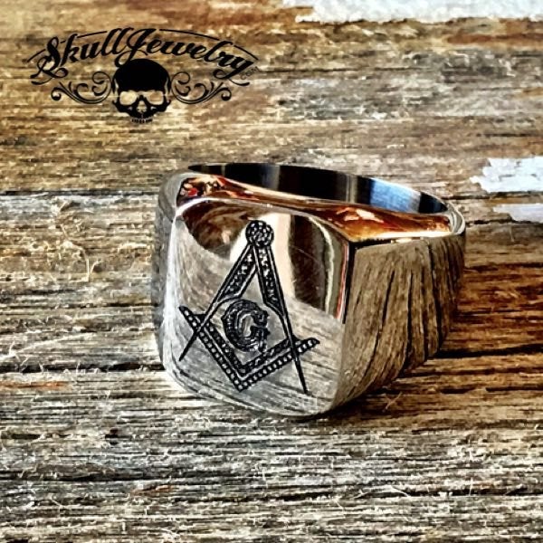 Masonic Ring - Stainless, Gold or Black Color