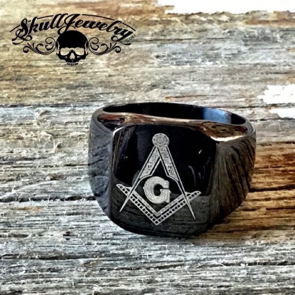 Masonic Ring - Stainless, Gold or Black Color