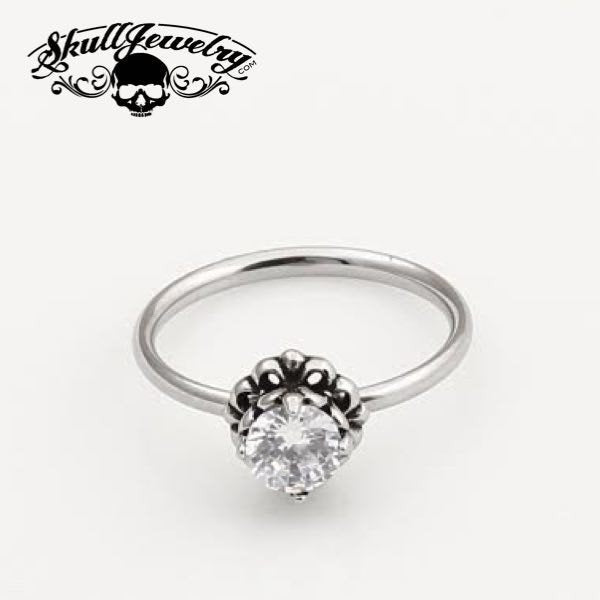 "Proud Mary" Natural WHITE Zircon Stone Ring