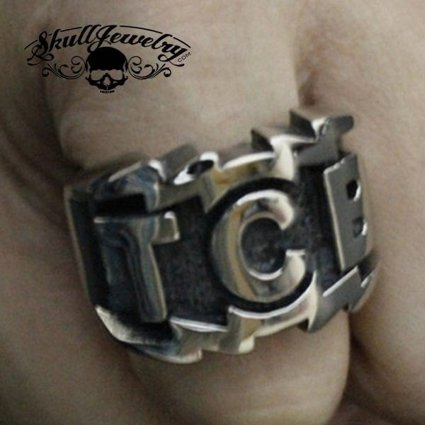 TCB lighting bolt ring with solid back