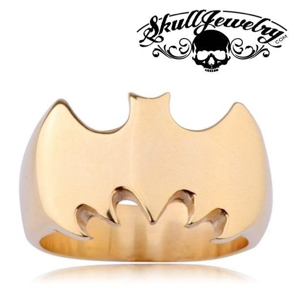 GOLD 'Batman' Stainless Steel Ring