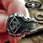 Hammered 1%ER Stainless Steel Ring (#438)