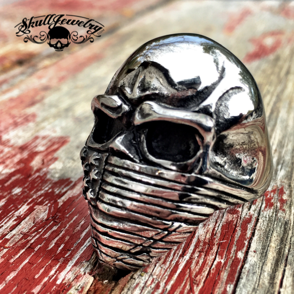 American Flag Infidel Skull Ring