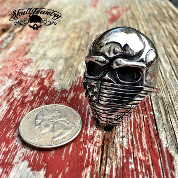 American Infidel Skull Ring