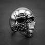 American Flag Skull Ring (#445)