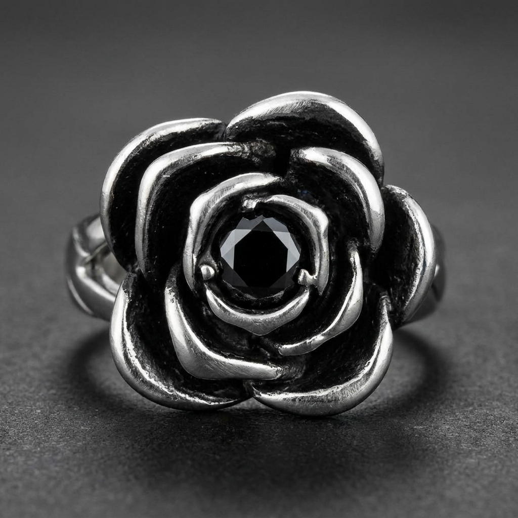 "Sweet Child O' Mine" Black Rose Ring (#452)