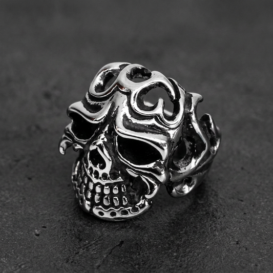 Cheeky Flamenco Stainless Skull Ring - (4646)