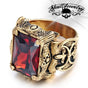 Rock THIS GOLD-TONE 'BLOOD TEMPLARS' Ring with Confidence and Power! (#464GOLD)
