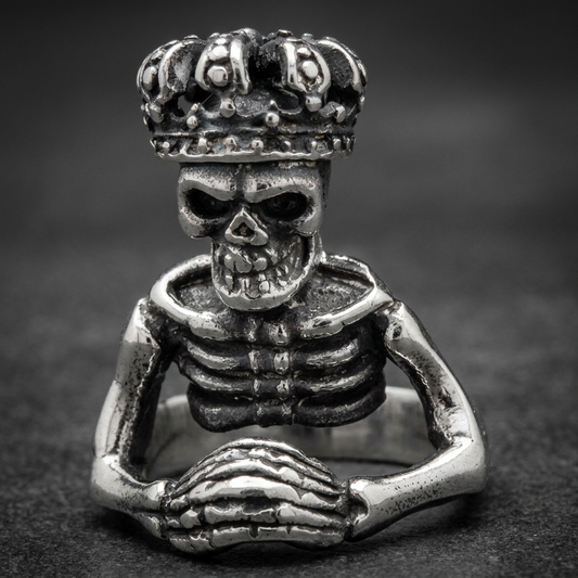 King of Pain - Stainless Steel Skeleton/Skull Ring (#486)