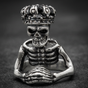 King of Pain - Stainless Steel Skeleton/Skull Ring (#486)