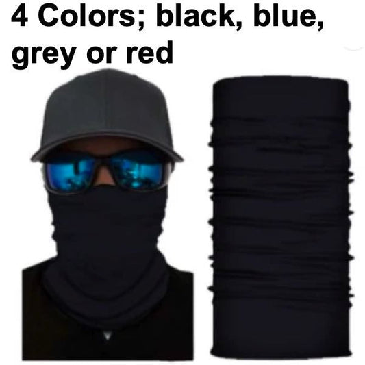 Face Mask - 4 Colors; Black, Red, blue or Grey