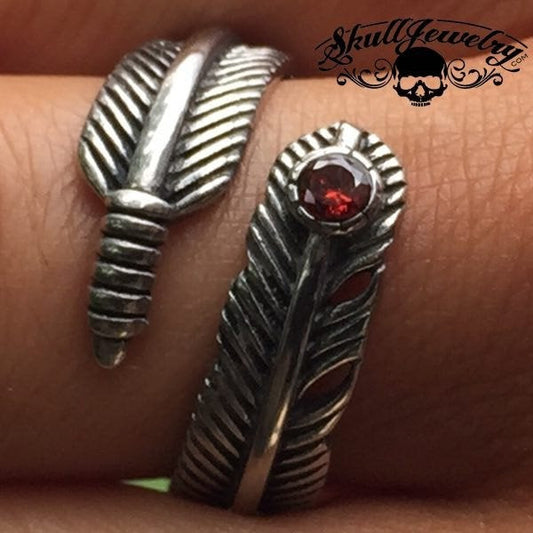 'Ruby Feathers' ring