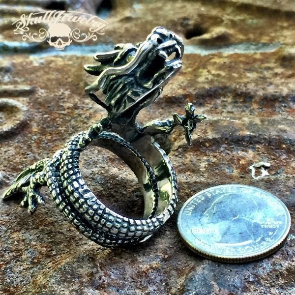 big bold and long dragon ring