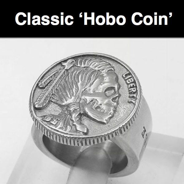 Classic "Hobo Coin" Stainless Steel Ring