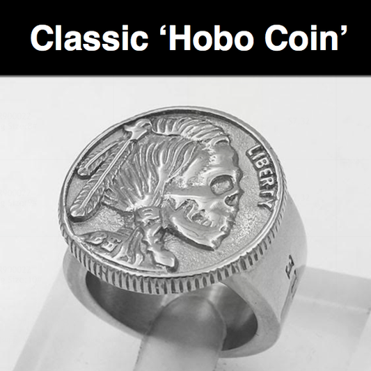 Classic "Hobo Coin" Stainless Steel Ring