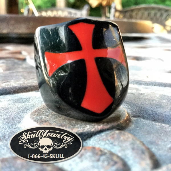 Red/Black 'Temple of Solomon' Ring a.k.a. Knights Templar Ring