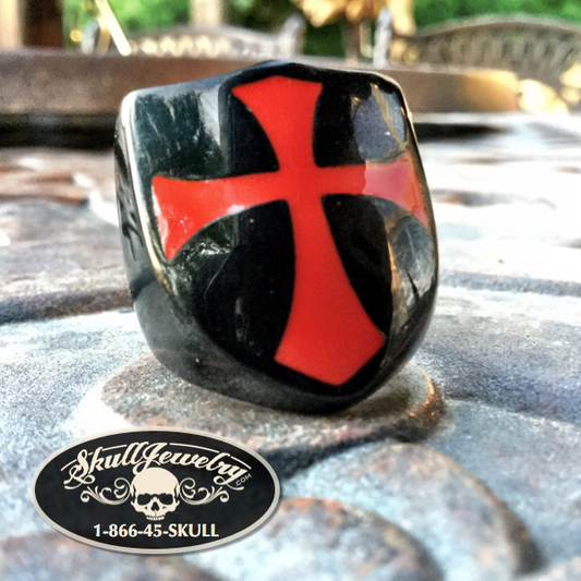 Red/Black 'Temple of Solomon' Ring a.k.a. Knights Templar Ring