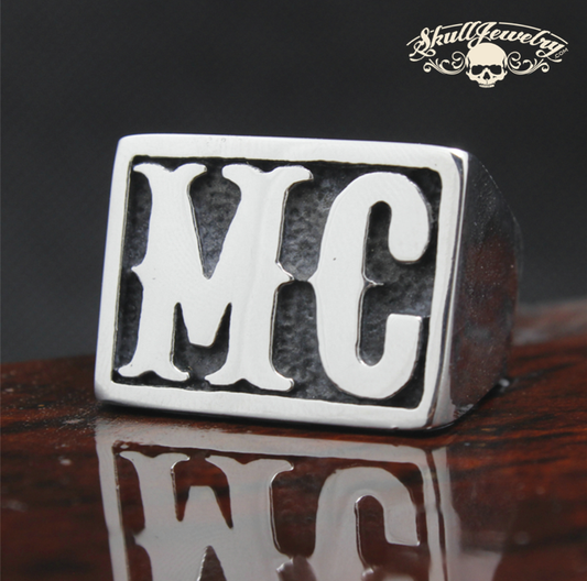 Motorcycle Club MC Stainless Steel Heavy Bold Ring (#557)