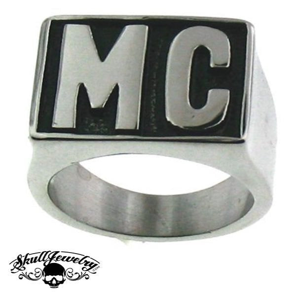 Mcc Silver Rings Motorcycle Club MC Stainless Steel Heavy Bold Ring (#557) – SkullJewellery
