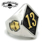 Gold Reaper 13 Skull Ring – Bold Outlaw Style (#576)