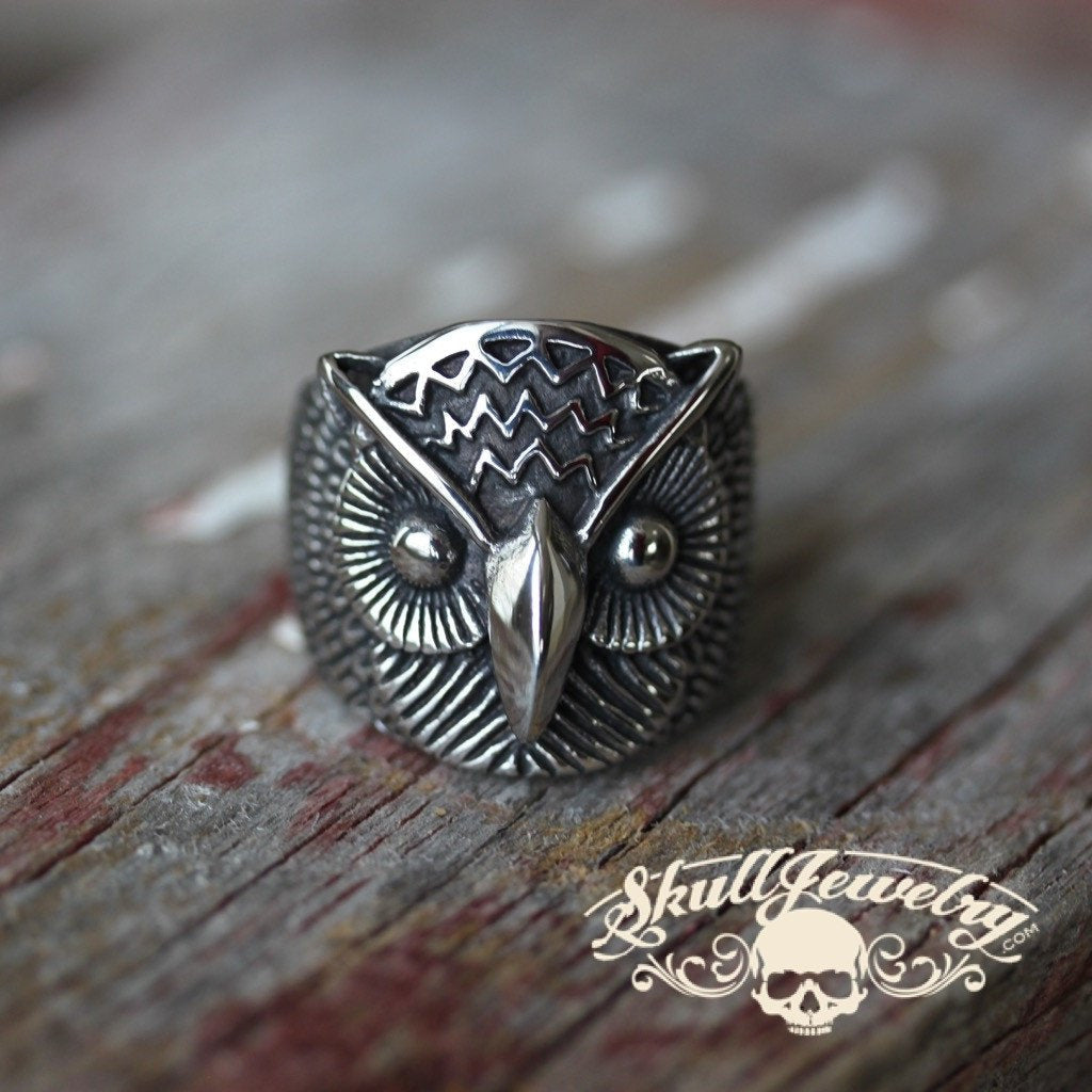 hunger games skull owl ring