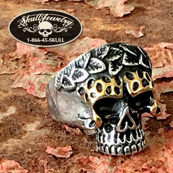 gold eyebrow skull ring