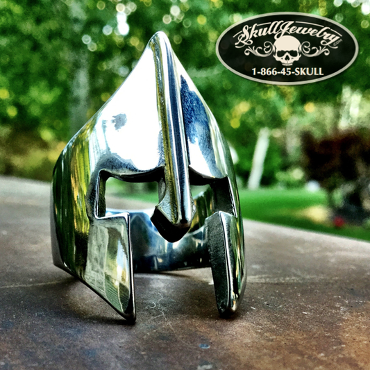 'Spartan Mask' Stainless Steel Ring