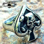 Death of Spades - Big & Bold Spade Ring With Skull & Crossbones (#671)