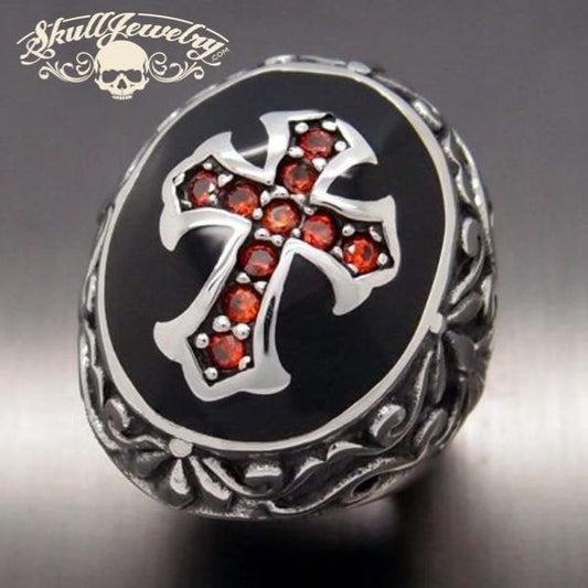 Deus Vult Cross Ring