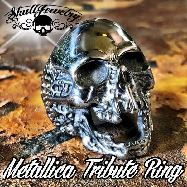 'The Plague' Skull Ring Metallica 'Cliff Burton' Tribute Ring