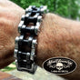 9" Black and Stainless Steel Bracelet (#803XXL)