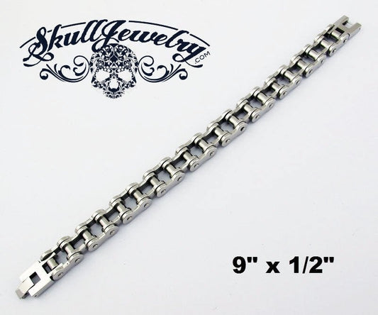 9" Stainless Steel Motorcycle Chain Bracelet