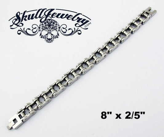 8" Stainless Steel Motorcycle Chain Bracelet