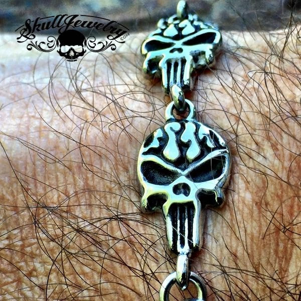 'Punisher' stainless steel bracelet