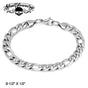 8" x 1/3" Stainless Steel Figaro Bracelet (#877)