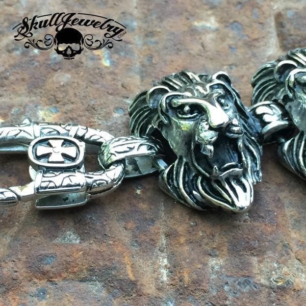 'Lion Heart' Big Bold Heavy Lion Bracelet