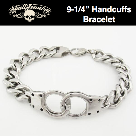 'On the Run' 9-1/4" Handcuffs Bracelet keith richards inspired hand cuff bracelet