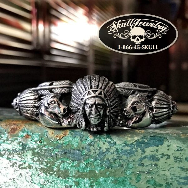 'Buckskin Charley' Indian Bangle Bracelet